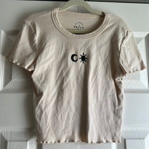 Pacsun Baby Doll Sun and Moon As Above So Below Tee small
